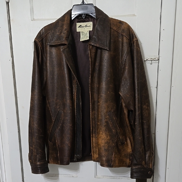 Eddie Bauer Other - Eddie Bauer Men's Brown Leather Jacket Small